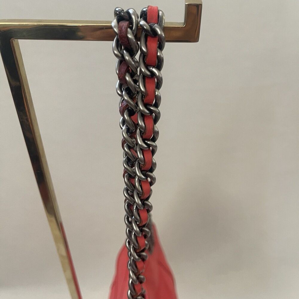 Rebecca Minkoff Swing Chain Orange Persimmon Leather Shoulder Bag - Picture 14 of 16